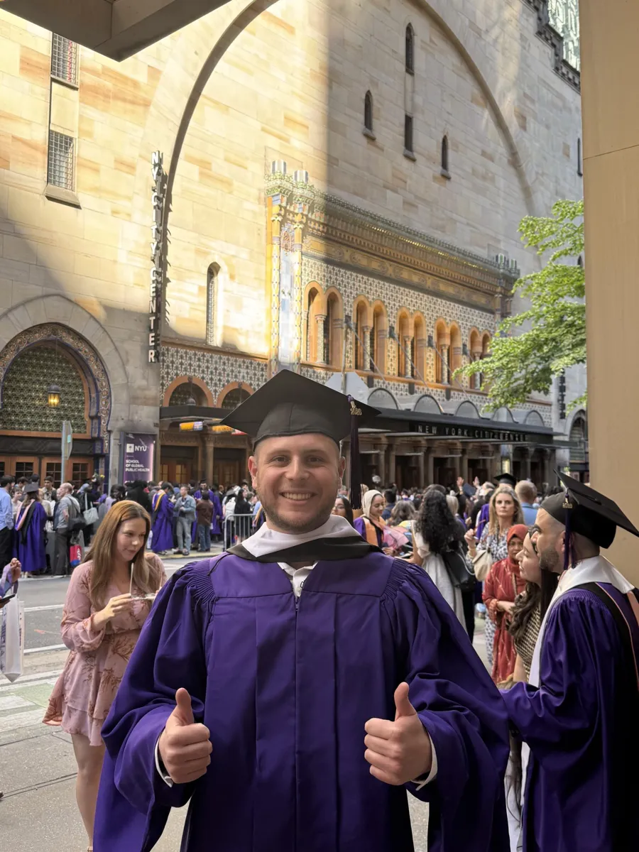 Alan Prohorov, founder of Pro Tutoring, at his NYU graduation